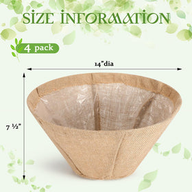 Novabright burlap liner with plastic interior protects fabric and guides moisture