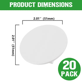Novabright white plastic cap provides dust and debris protection