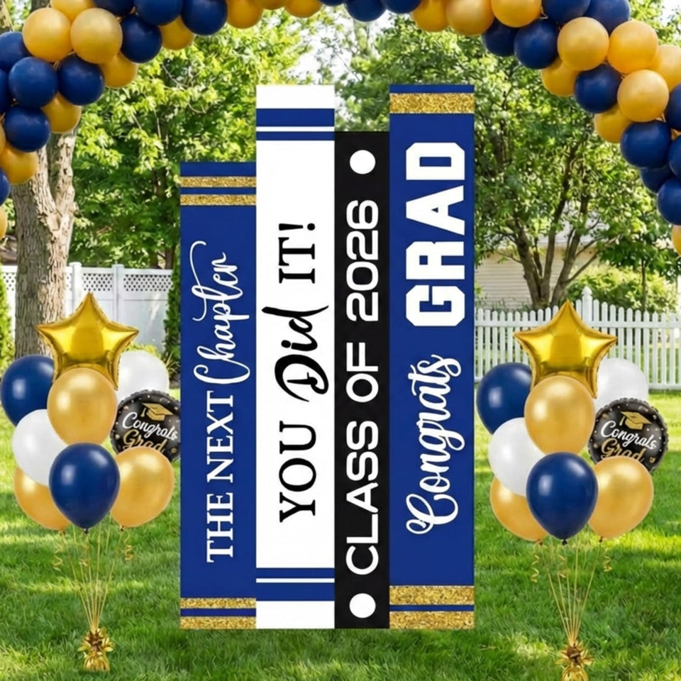 Novabright Class of 2026 yard sign front view boosts outdoor graduation visibility