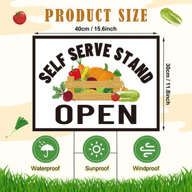 Novabright farm stand sign stakes assembly shows quick, tool-free setup