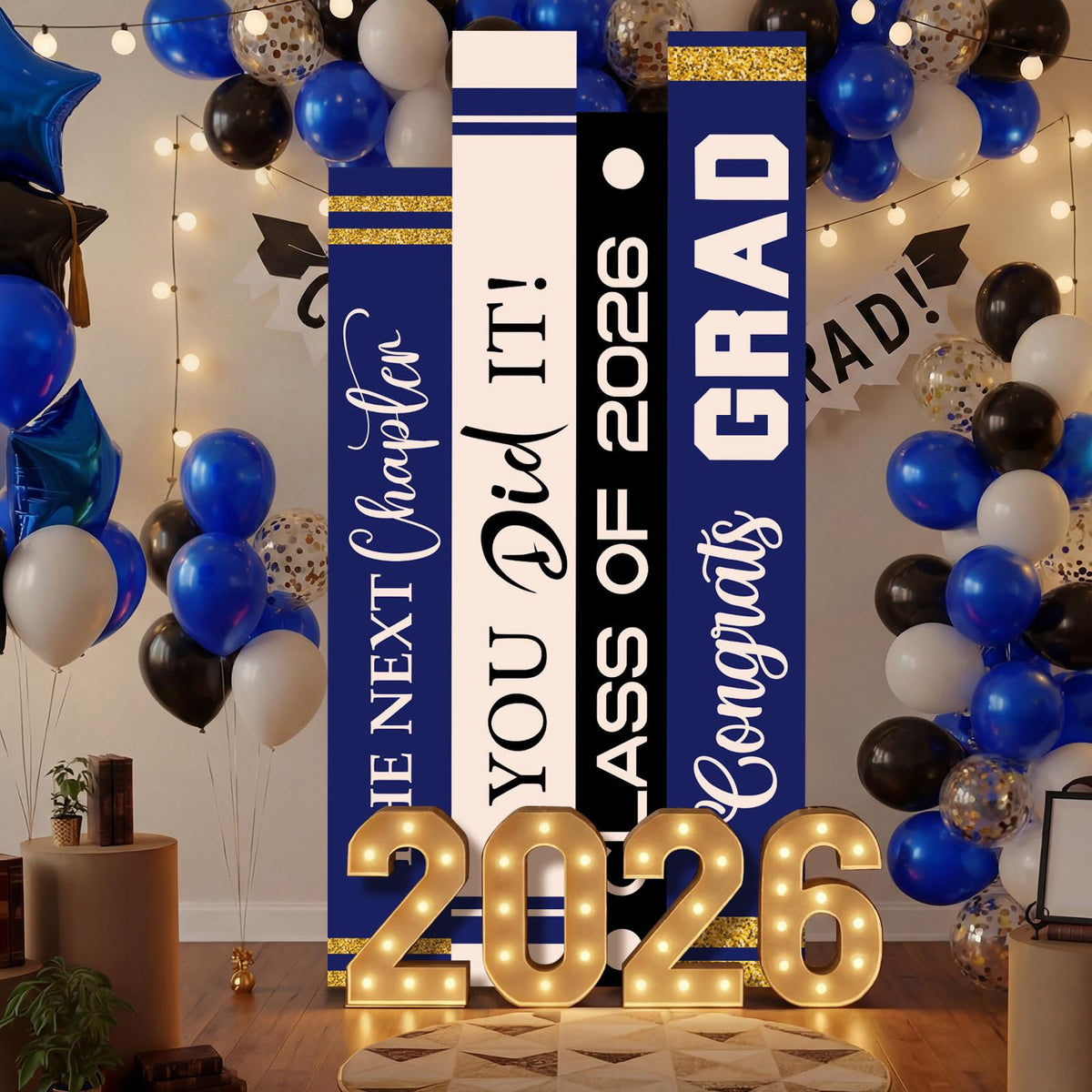 Novabright graduation decor ideal for porch or patio celebrations