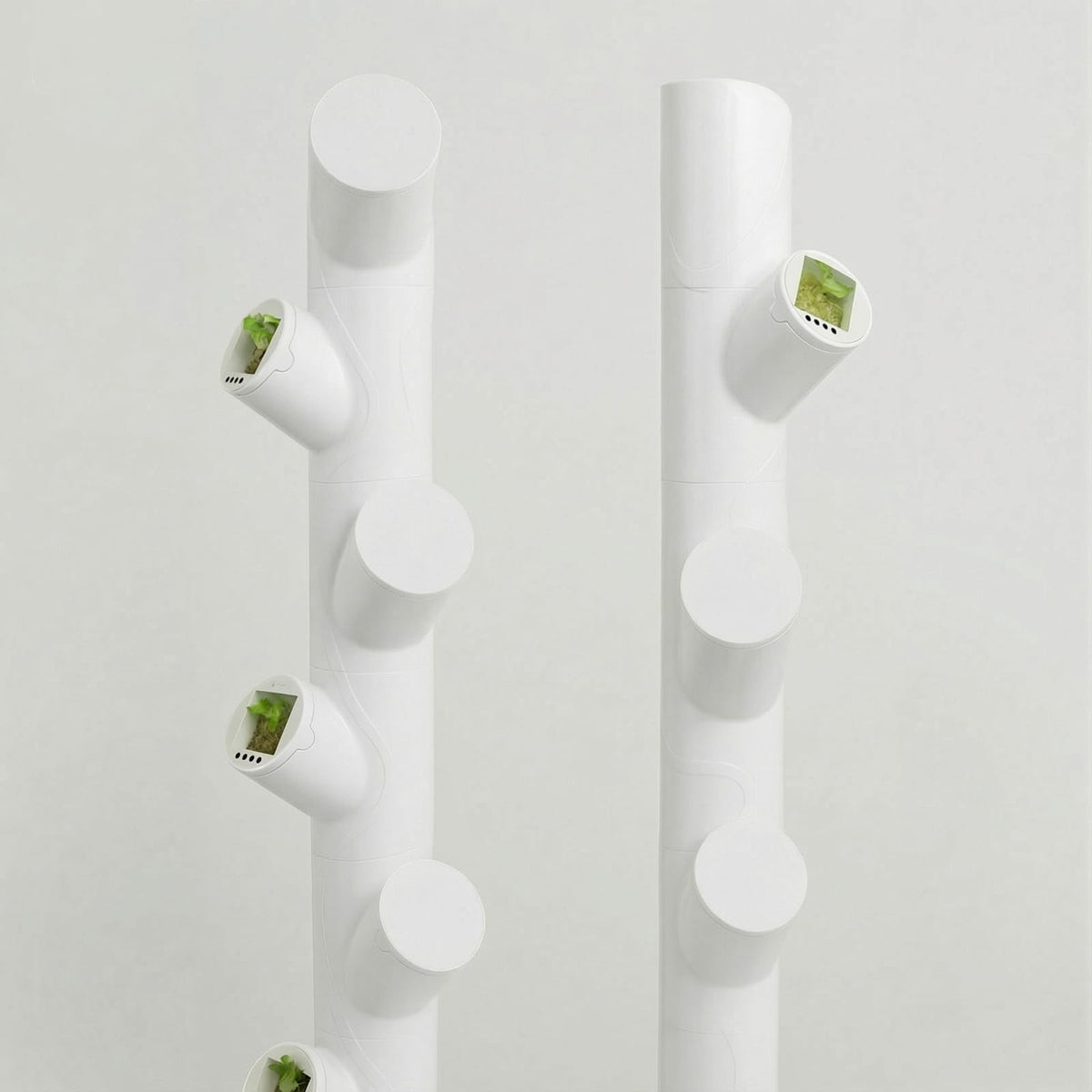 Novabright white cap enhances indoor garden aesthetics without hindering growth