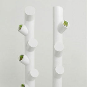 Novabright white cap enhances indoor garden aesthetics without hindering growth