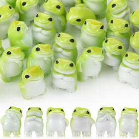 Novabright mini resin frog smiling secretly enhances desk decor with playful charm