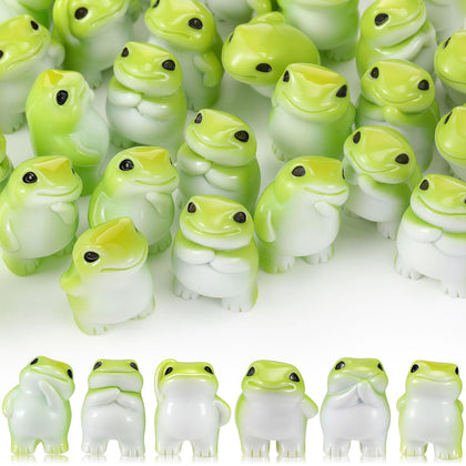 Novabright mini resin frog smiling secretly enhances desk decor with playful charm