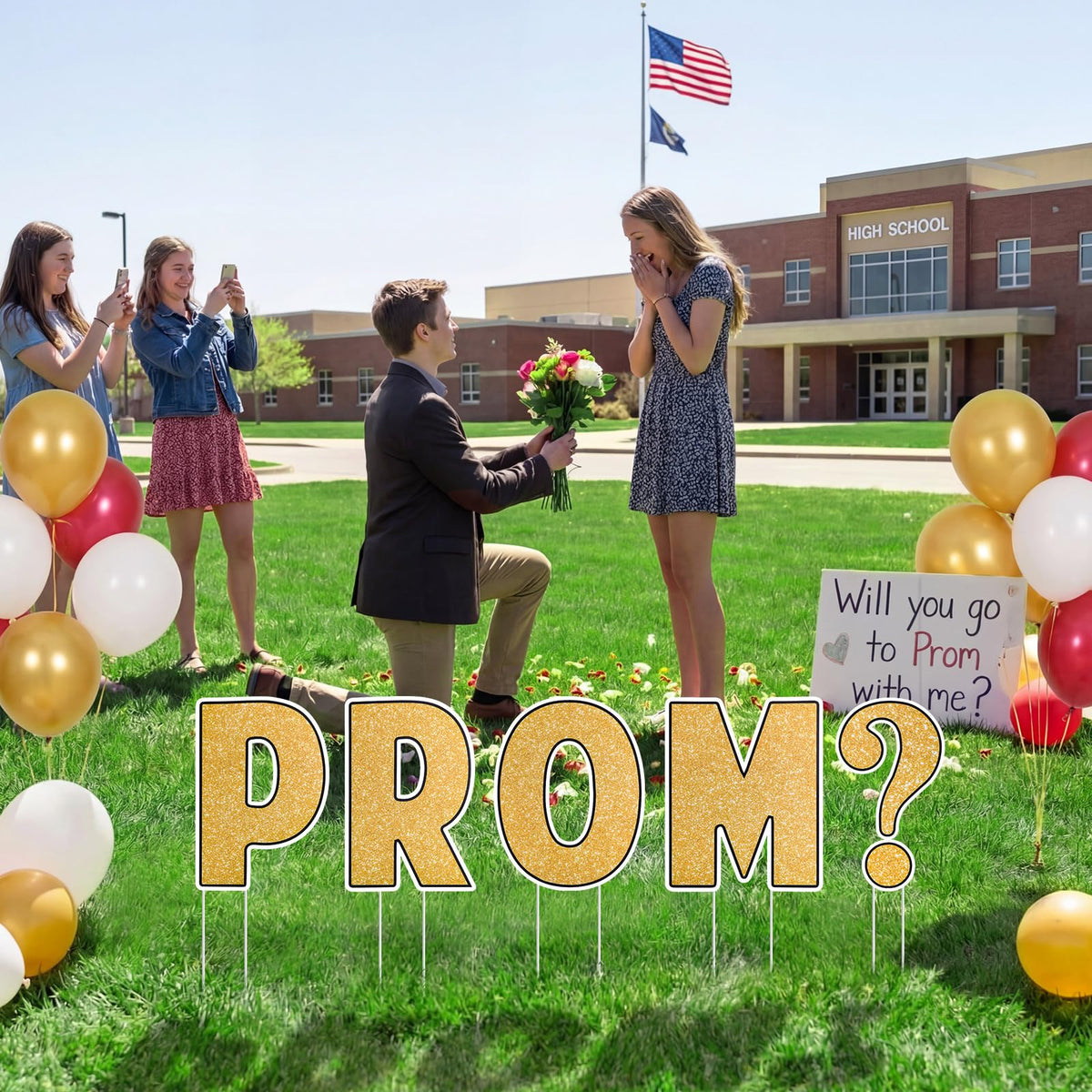 Novabright multi-scene prom signs suit proposals, graduations, and photo backdrops.