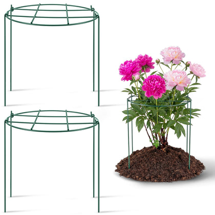 Novabright peony cage assembly demonstrates tool-free setup for quick plant support.