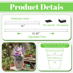 Novabright foam padding cushions pots and prevents slipping