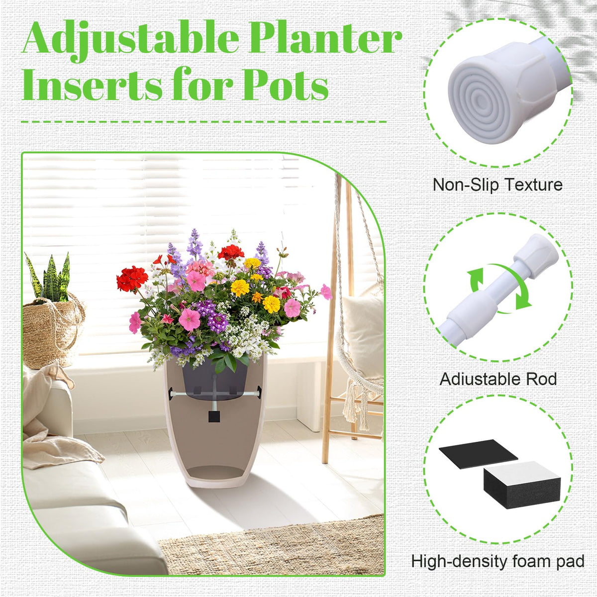 Novabright thin foam padding supports pot stability