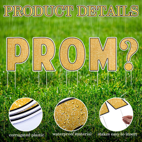 Novabright prom signs stand about 15 inches tall for clear visibility.