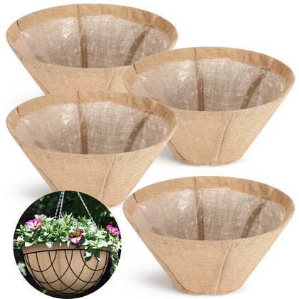 Novabright round burlap liner with drainage for 14-inch hanging baskets