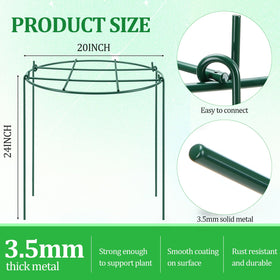 Novabright round grid design provides even light and weight distribution for climbing plants.