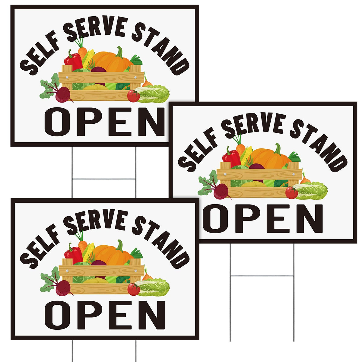 Novabright self-serve sign open vegetables boosts curb appeal for roadside stalls