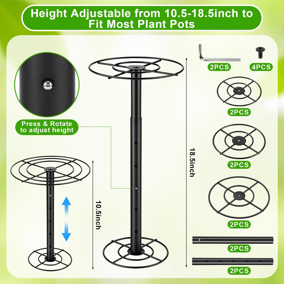Novabright 5.9 inch top plate secures smaller pots