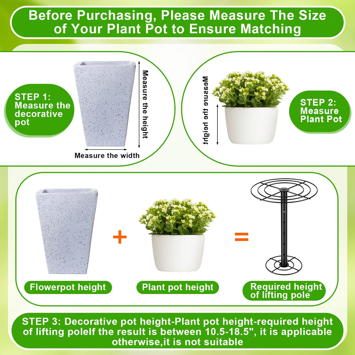 Novabright 9.84 inch top plate strengthens large pots