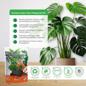 NOVA-TERRA soil ingredients like coco coir and perlite for airy roots.