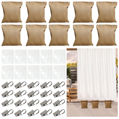 November Spring curtain weights 24oz, 6x8 inch, keep outdoor drapes steady in windy conditions