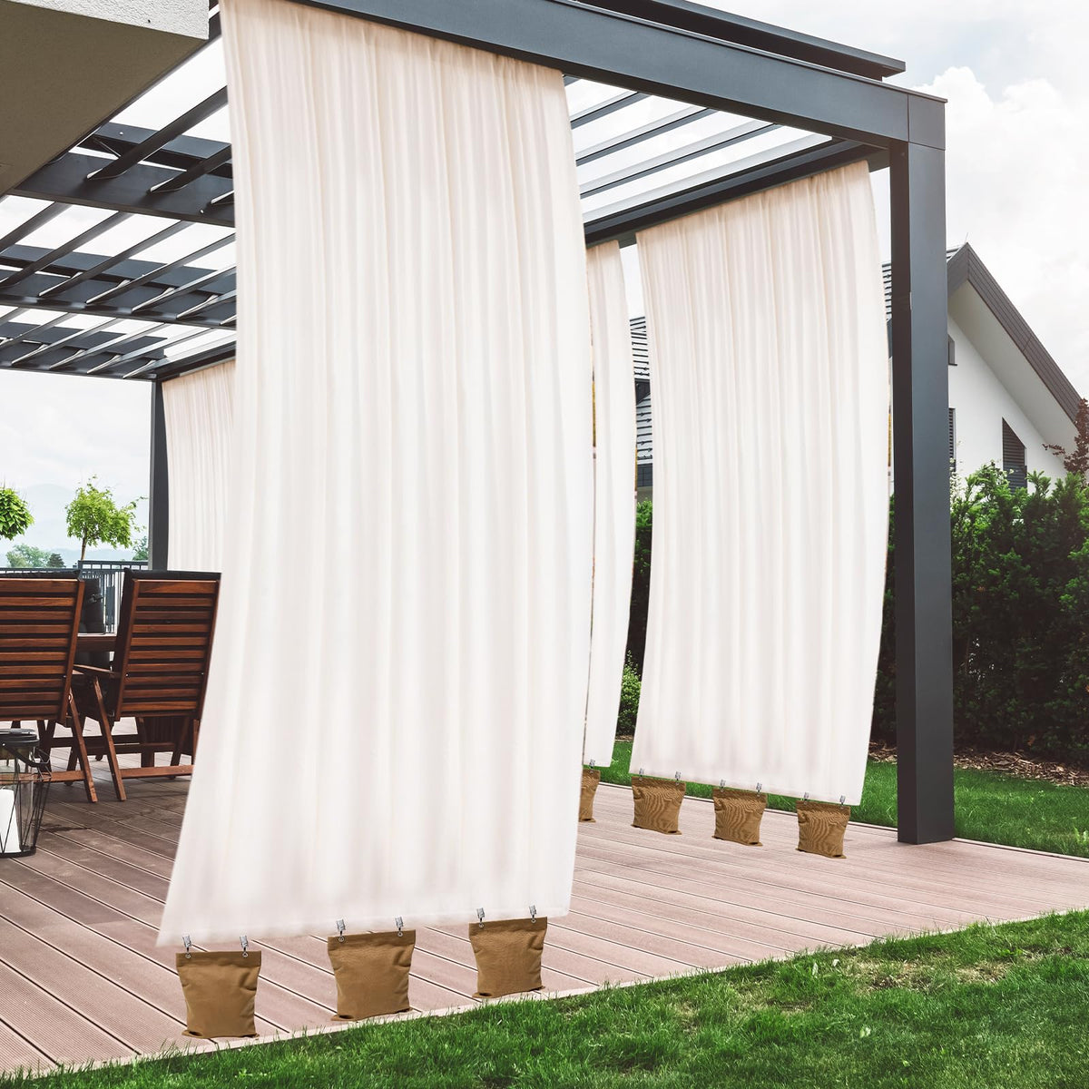 November Spring durable weights for shower, gazebo, and cabana curtains