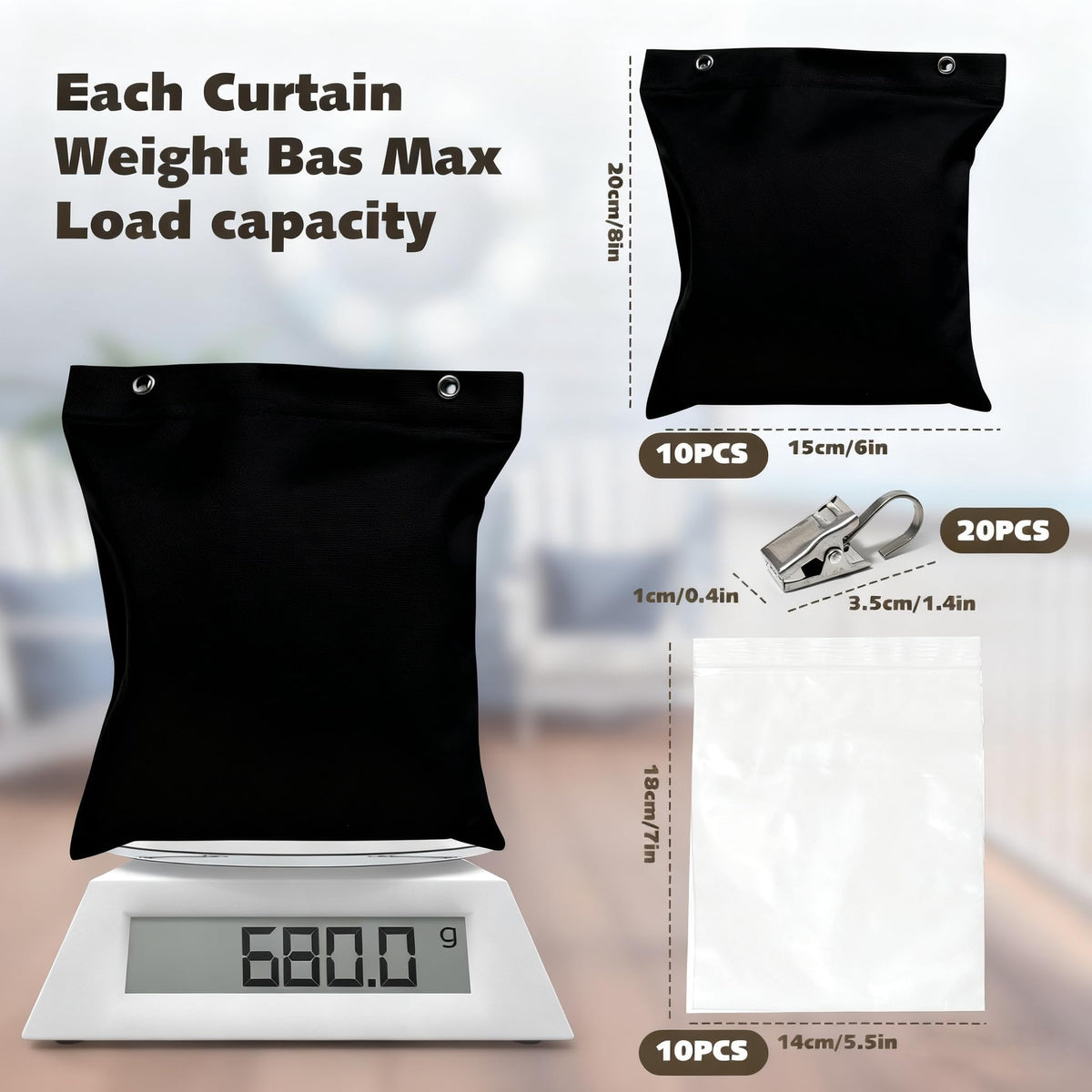 NOVEMBER SPRING metal holder clips ensure quick, reliable attachment to weight bags.