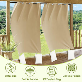 November Spring self-adhesive closure demonstrated on a weight bag