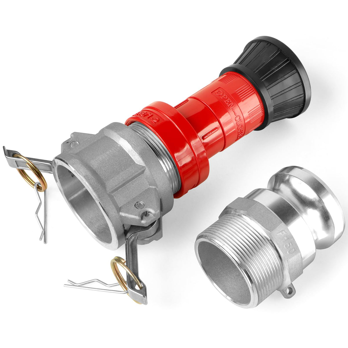 NOVINO camlock aluminum fittings 2x2 inch emphasize corrosion resistance for heavy-duty use.