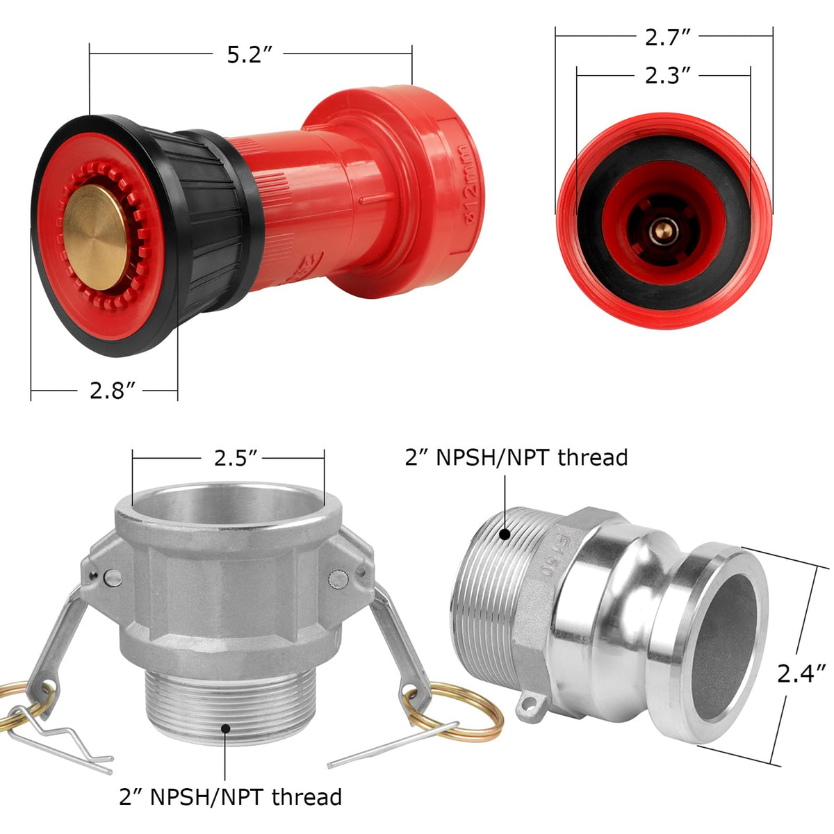 NOVINO nozzle operates up to 100 psi for steady, controlled output.