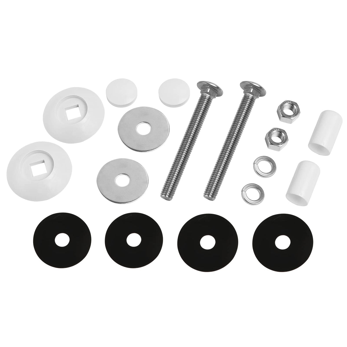 NOVINO white plastic recessed washer assembly for clean finish
