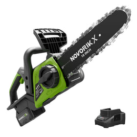 NovorikX 20V cordless chainsaw with 10-inch blade for smooth branch cutting