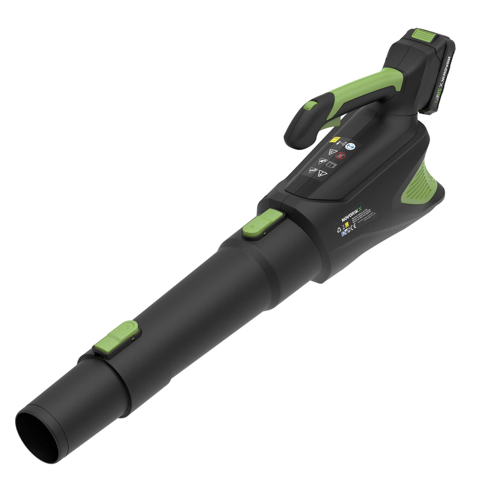NovorikX 20V handheld blower body ready for easy yard debris removal.