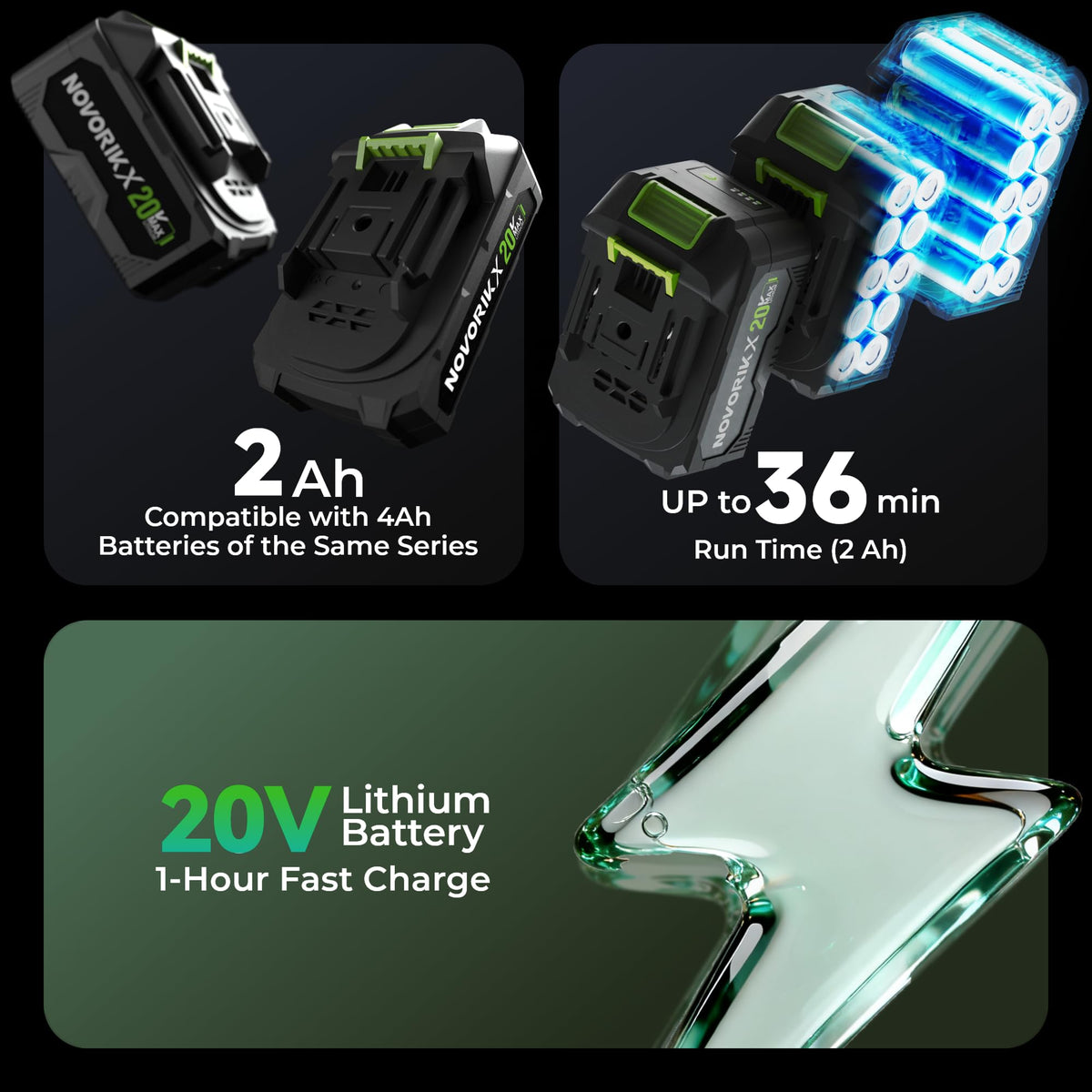NovorikX turbo boost mode powers through heavy debris on driveways.