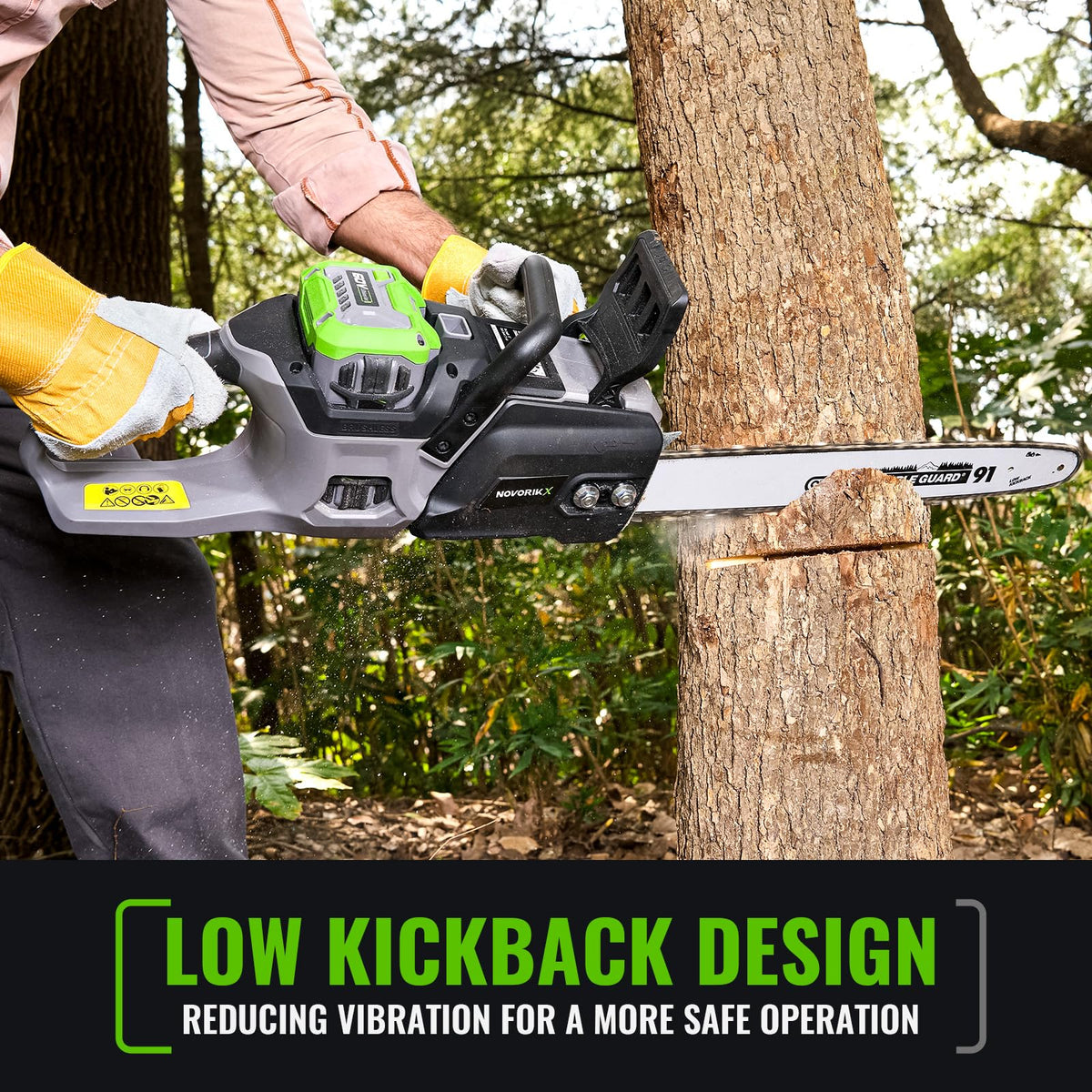 NovorikX soft-grip handle reduces fatigue during long sessions