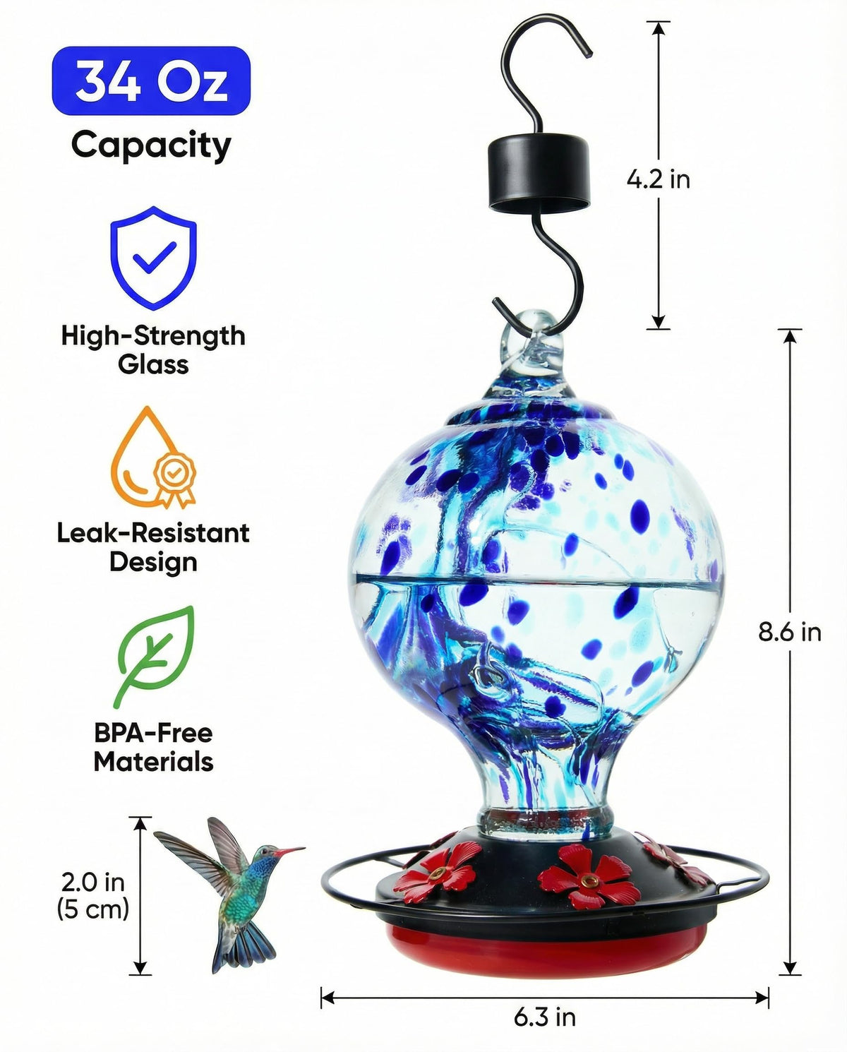 Novoto 34 oz capacity reduces refills during busy season