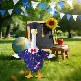 NovousGoo outdoor graduation scene enhances yard decor.