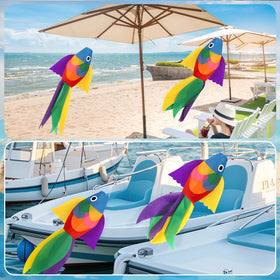 NOVWANG Rainbow Fish Windsock in garden setting adds color and motion