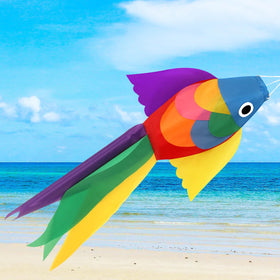 NOVWANG Rainbow Fish Windsock displaying rotating motion like swimming fish