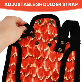 NOWHYX colorful feather-pattern saddle adds style while protecting the back during activity