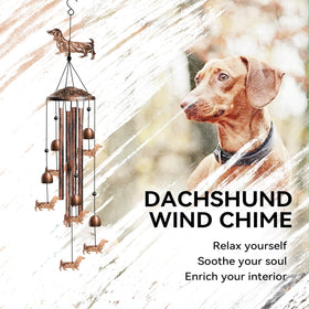 Nowpis dachshund wind chime bells detail enhances gentle melodies.