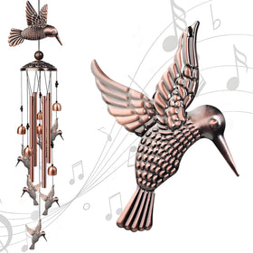 Nowpis hummingbird wind chime indoor or outdoor décor enhances tranquil evenings.