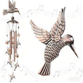 Nowpis hummingbird wind chime outdoor top detail with a bold centerpiece for curbside charm.