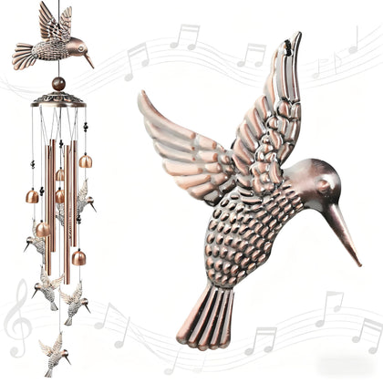 Nowpis hummingbird wind chime outdoor top detail with a bold centerpiece for curbside charm.