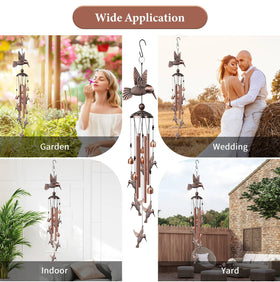 Nowpis hummingbird wind chime packaging shows complete set ready to gift.