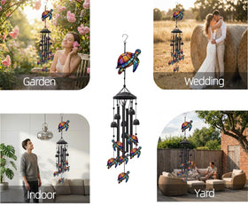 Nowpis sea turtle wind chime garden display accents outdoor decor