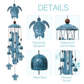 Nowpis packaging for sea turtle wind chime with hook included
