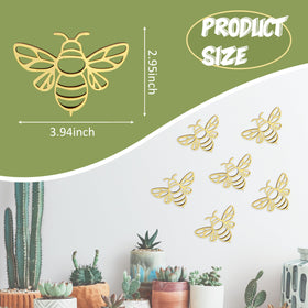 noxozoqm Bee Wall Decor features six laser-cut bees for playful bedroom charm.