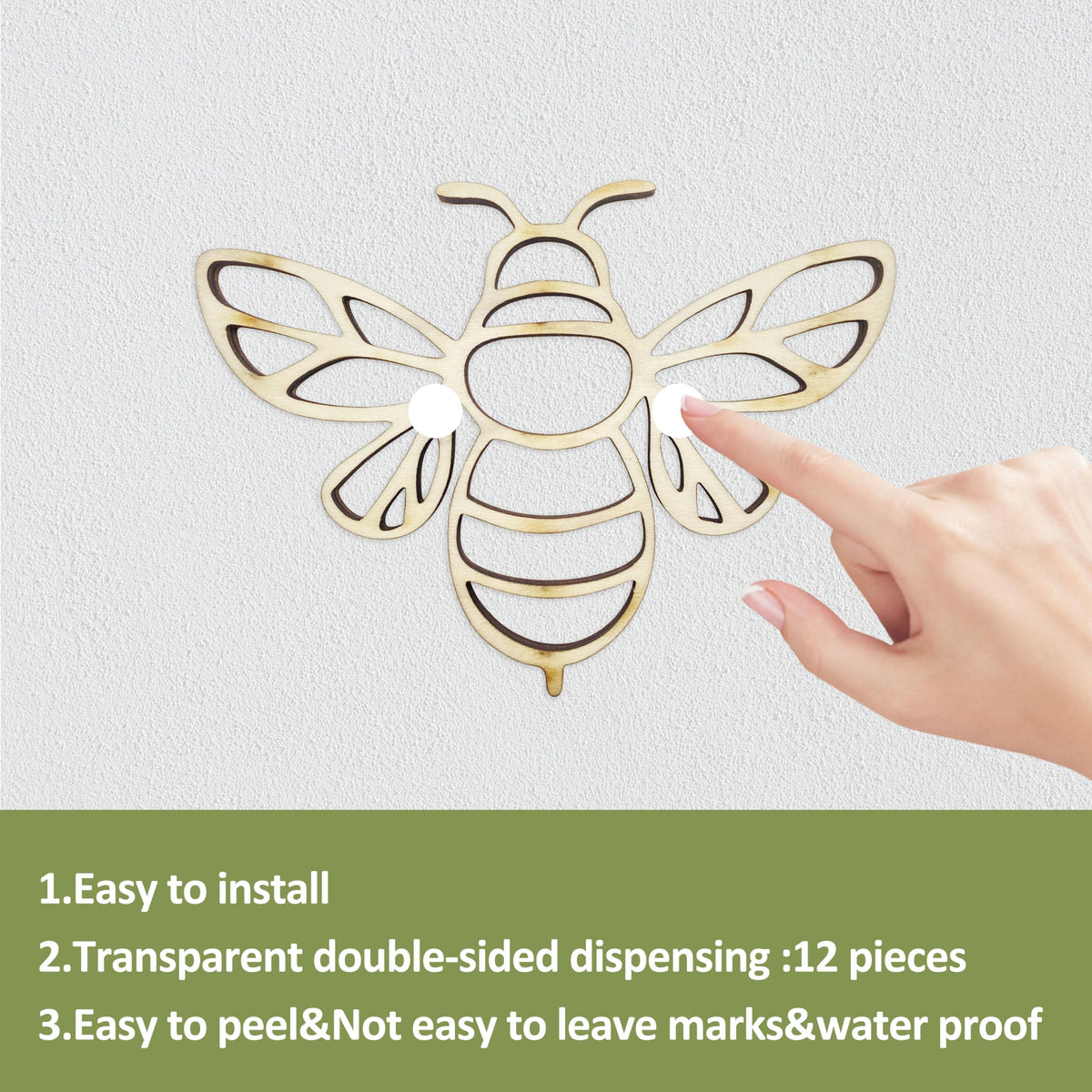 noxozoqm Bee Wall Decor six-bees arrangement fits compact spaces.