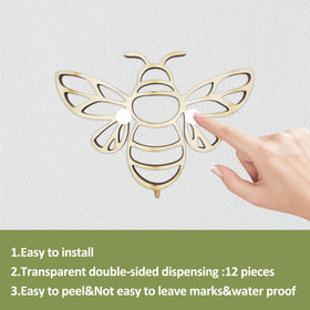 noxozoqm Bee Wall Decor six-bees arrangement fits compact spaces.