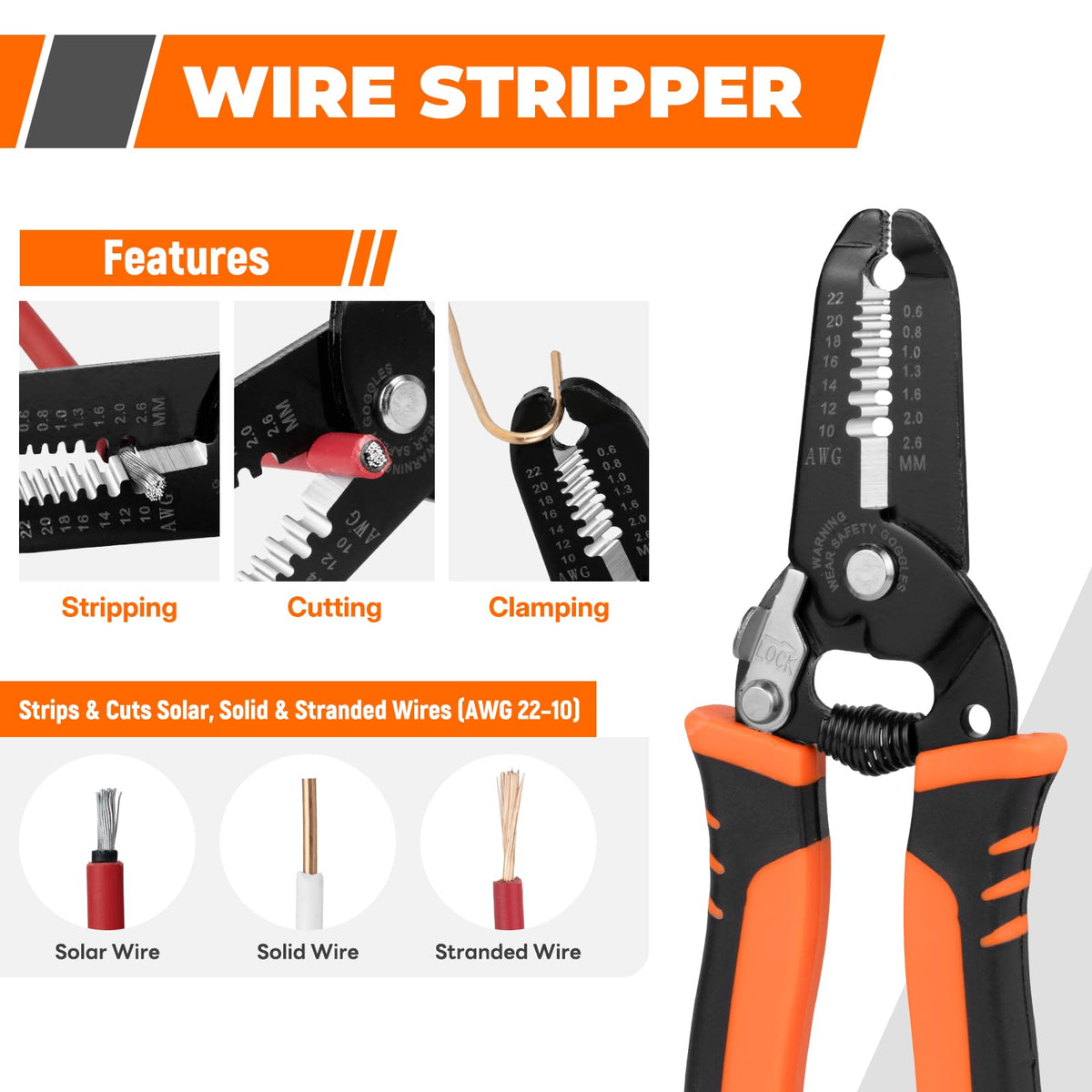 Noxtren ratcheting crimping tool delivers consistent pressure for secure crimps.