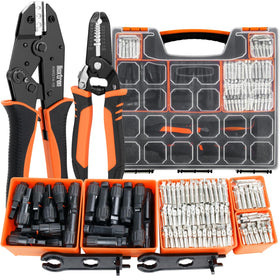 Noxtren solar crimping tool kit assembled for quick, reliable cable joining.
