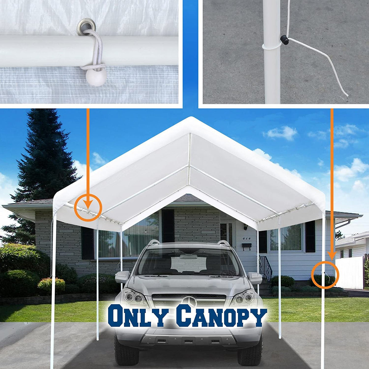 N\P 180G PE fabric provides durable, weather-resistant canopy