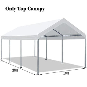 N\P carport top cover with grommets for easy tie-down